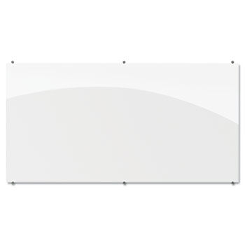 Visionary Magnetic Glass Board, Frameless, White Glossy, 96"" x 48"" x 1/8""