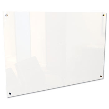 Enlighten Glass Board, Frameless, Frosted Pearl, 72"" x 48"" x 1/8""