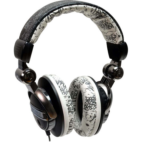 Force Over-Ear Mega Bass Headphones-Graffiti Black