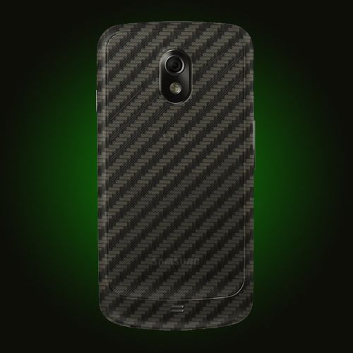 XO Skins Carbon Fiber Protective Cover Back For Samsung Galaxy Nexus - Black