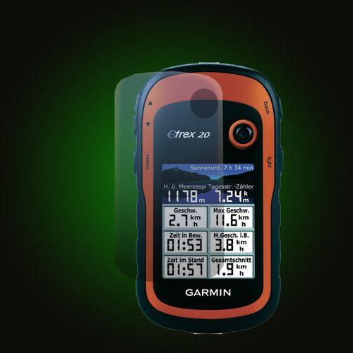 XO Skins Clear Screen Protector For Garmin Etrex 20 With Anti-Scratch, Anti-Fingerprint Proof Protection