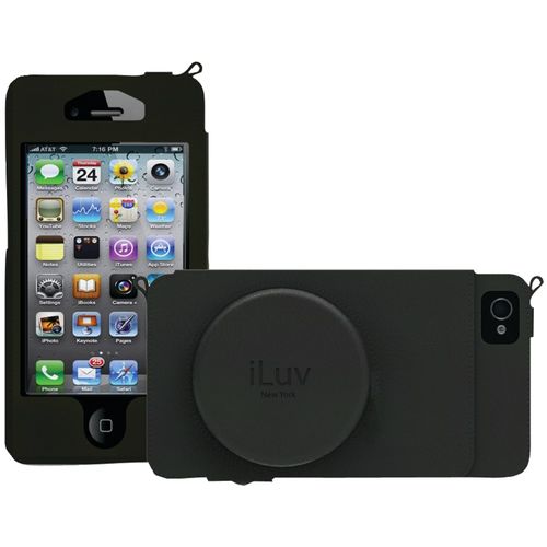 ILUV ICA7J344BLK iPhone(R) 5 Leather Camera Case (Black)