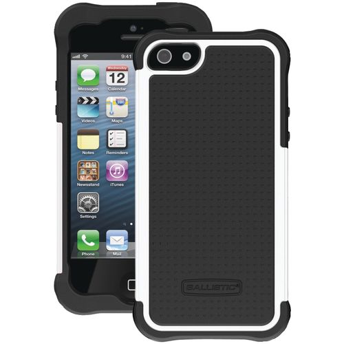 BALLISTIC SG0926-M385 iPhone(R) 5/5S SG Case (Black Silicone/Black/White PC)