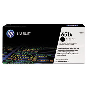 CE340A, 651A, Toner, 13500 Page-Yield, Black