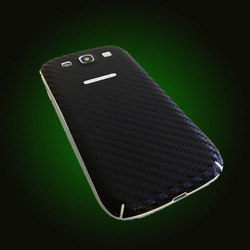 XO Skins Carbon Fiber Protective Cover Back For Samsung Galaxy S III - Black