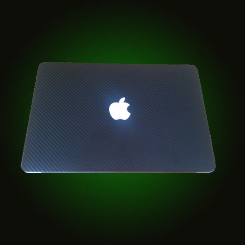 XO Skins Black Carbon Fiber Top For Apple Mackbook Air 13"" With Anti-Scratch Proof Protection