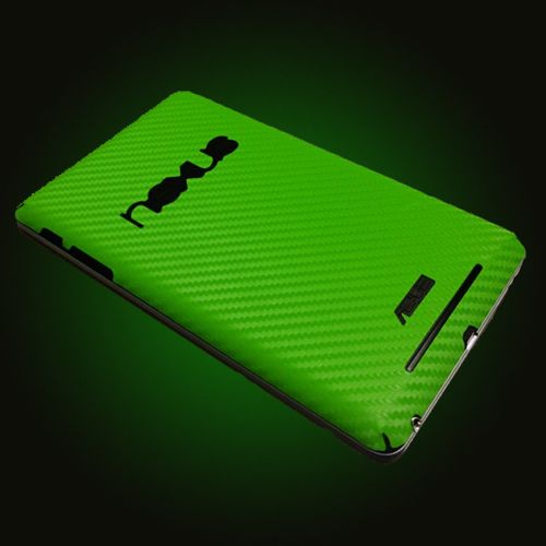 XO Skins Lime Green Carbon Fiber Protective Covers For Google Nexus 7