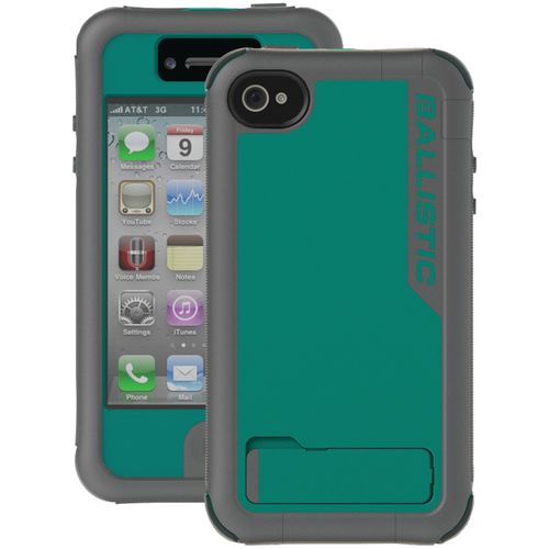 BALLISTIC EV0890-M125 iPhone(R) 4/4S Every1 Case (Charcoal/Turquoise)