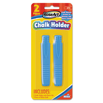 Plastic Chalk Holder with Pocket Clips, Assorted, 2/PK