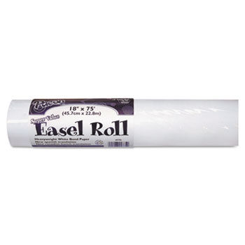 Easel Roll, 35 lbs., 18"" x 75 ft, White, Roll