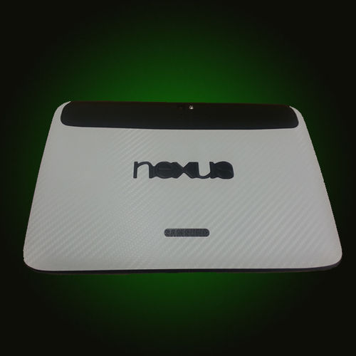 XO Skins Carbon Fiber Protective Hard Cover Back Protector For Google Nexus 10 - White