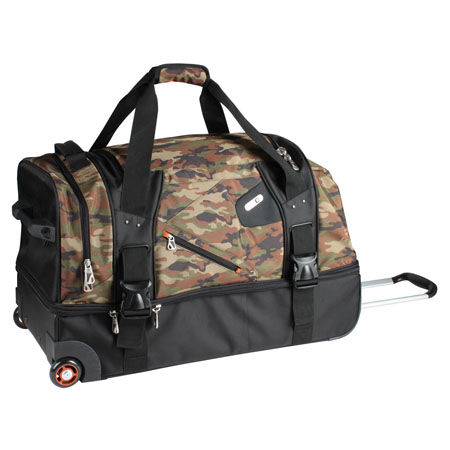 Bounty Hunter 28"" Drop Bottom Wheeled Duffel, Camo