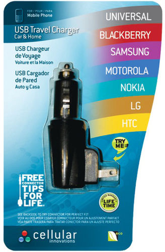 Universal USB Travel Charger For Car & Home Case Pack 6