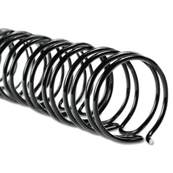 WireBind Spines, 1/2"" Diameter, 100 Sheet Capacity, Black, 100/Box