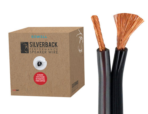 Sewell Silverback Speaker Wire by Sewell 12 AWG OFC 259 Strand Count 500 ft Pull Box