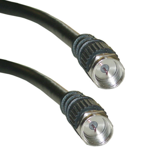 Cable Wholesale F-Pin/RG59 Coaxial Cable, Black