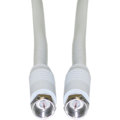 Cable Wholesale F-Pin White RG6 / UL Coax Cable, 25 ft