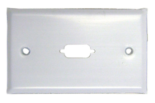 Offex Wholesale Wall Plate, Stainless1 Port DB9 / HD15 (VGA)