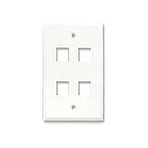 Ziotek Keystone Faceplate 4-hole, White