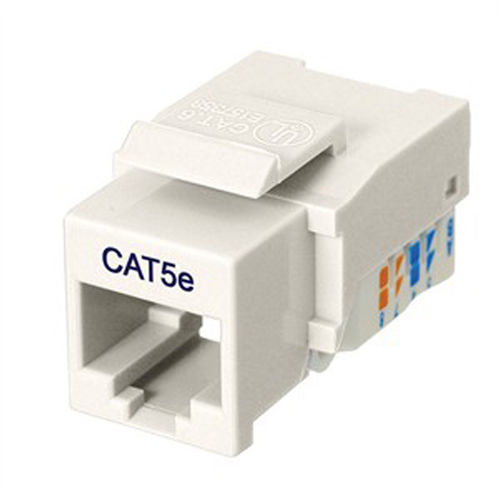 Ziotek CAT5e RJ45 Keystone Jack, Tool-free,White