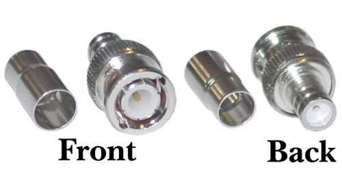 Cable Wholesale BNC Male Crimp-On Connector, 2 piece set, RG6