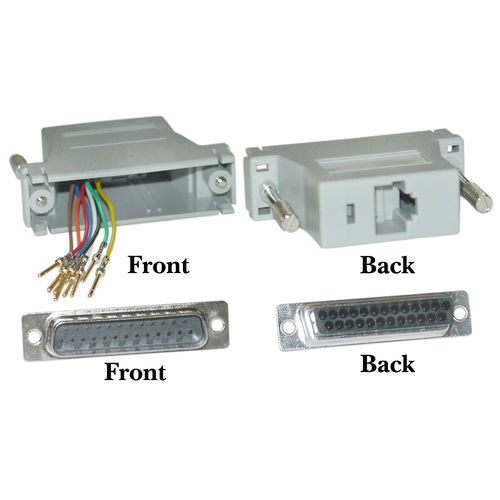 Cable Wholesale DB25 Male / RJ45, Color Gray