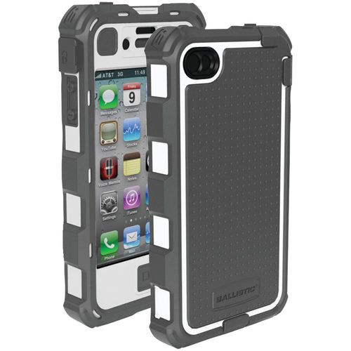 BALLISTIC HA0778-M185 iPhone(R) 4/4S Hard Core Series Case (Gray/White)