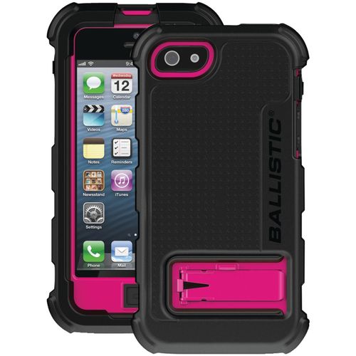 BALLISTIC HC0956-M365 iPhone(R) 5 Hard Core Series Case (Black/Pink)