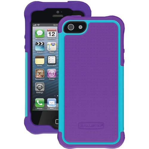 BALLISTIC SG0926-M015 iPhone(R) 5/5S SG Case (Purple Silicone/Purple/Teal Blue PC)