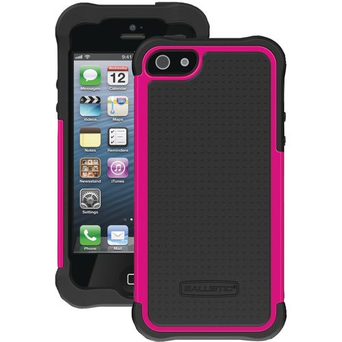 BALLISTIC SG0926-M365 iPhone(R) 5/5S SG Case (Black Silicone/Black/Hot Pink PC)