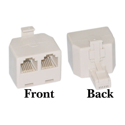 Cable Wholesale RJ11 / RJ12, 6P6C (Straight) T-Adaptor