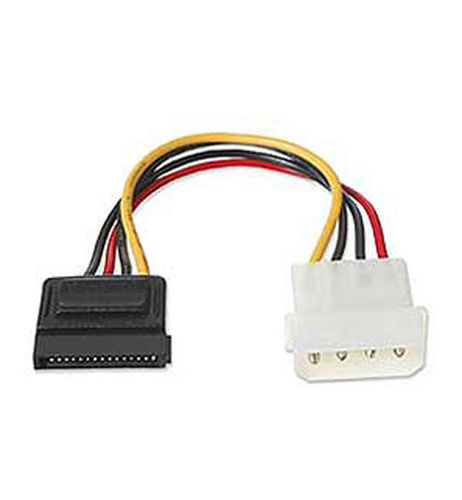 Alpha Omega Serial Ata Power Cable, 4 Pin Molex To 15 Pin Sata