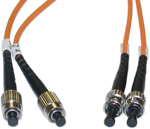 Offex Wholesale FC / ST, Multimode, Duplex Fiber Optic Cable, 62.5/125, 1 Meter  (3.3 ft)