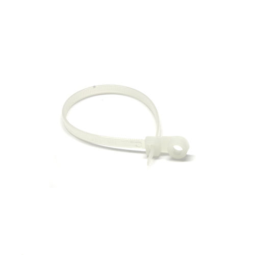 White Mountable Cable Tie, 50 pound Weight Limit, 100 Pieces, 7 inch