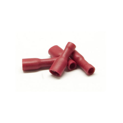 Quick Disconnect Insulated Female Spade, Red, 16 AWG - 22 AWG, Electrical Wire Connection, 100 Pieces