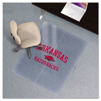 Collegiate Chair Mat for Low Pile Carpet, 36 x 48, Arkansas Razorbacks