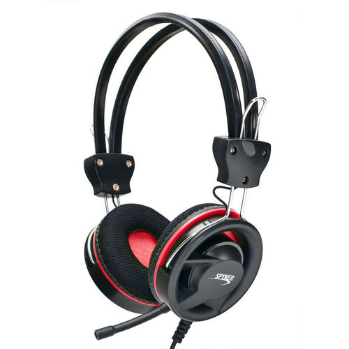 Stereo Headset with Microphone, Modern Style Red Ring Design