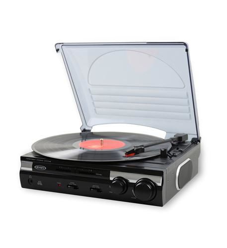 3-Speed Stereo Turntable w/ Speakers