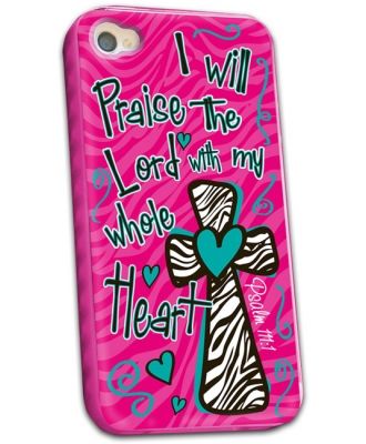 Pink Praise The Lord - Christian iPhone 4 Case