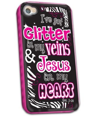 Glitter in My Veins Jesus in My Heart - iPhone Case