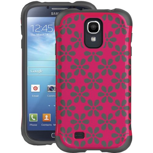 BALLISTIC AP1157-A015 Samsung(R) Galaxy S(R) IV Aspira Series Flower Case (Raspberry Pink/Charcoal)