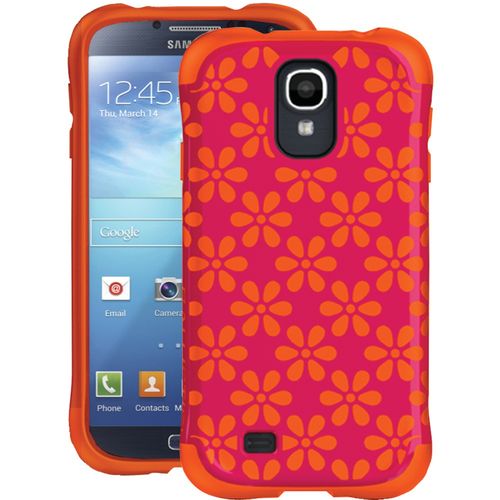 BALLISTIC AP1157-A105 Samsung(R) Galaxy S(R) IV Aspira Series Flower Case (Hot Pink/Tangerine)