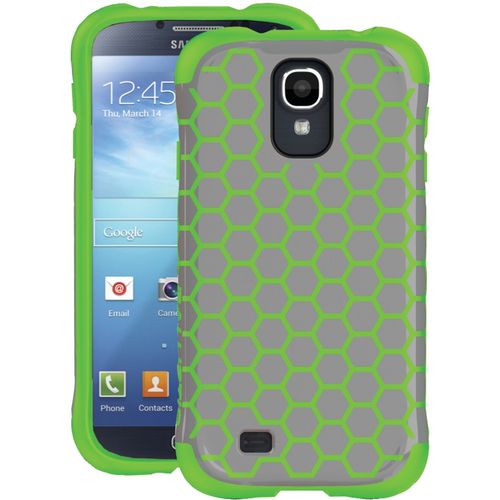 BALLISTIC AP1160-A205 Samsung(R) Galaxy S(R) IV Aspira Series Case (Platinum Gray/Apple Green)