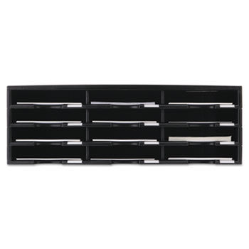 Storex Literature Organizer, 12 Section, 10 5/8 x 13 3/10 x 31 2/5, Black