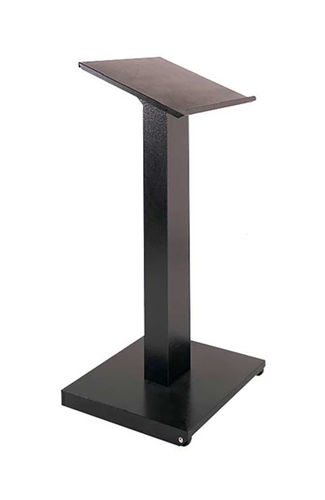 Offex Mobile Metal Portable Presentation Lectern - Black