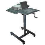 Offex Mobile Floor Standing Height Adjustable Projector / Presentation Lectern - Black