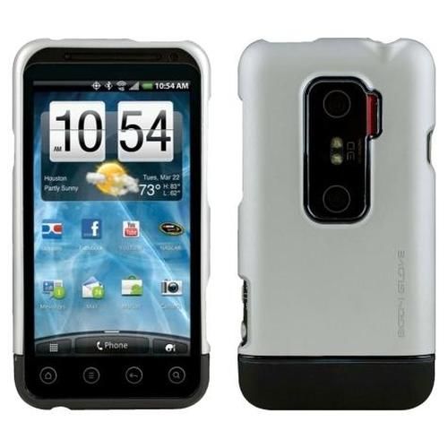 Body Glove Icon Slide-On Slim hard shell Case for HTC EVO 3D - Silver/Black