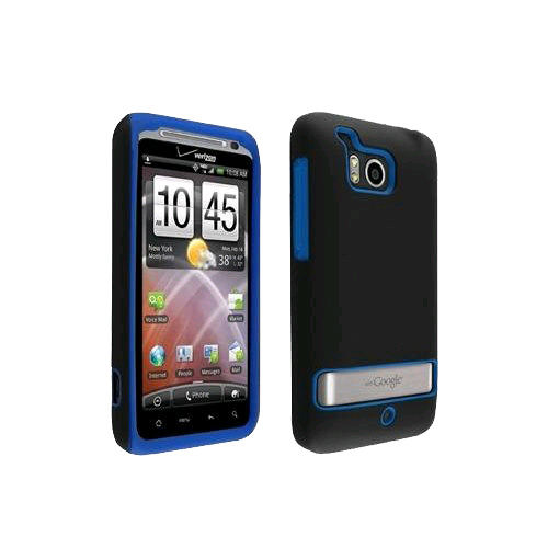 OEM Verizon Double Cover Case for HTC Thunderbolt 6400 (Black / Blue)