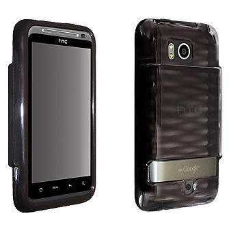 OEM Verizon HTC Thunderbolt ADR6400 High Gloss Silicone Cover for Extended Battery (Black)