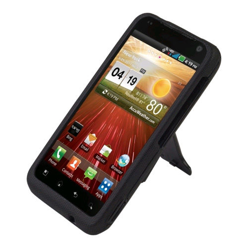 Body Glove Flex Snap-On Case for LG Revolution VS910 with Kickstand (Black)